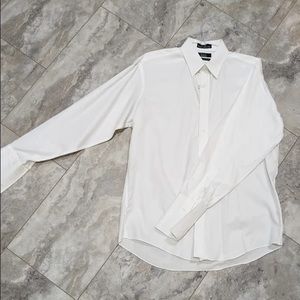 Saks Fifth Avenue French Cuff Dress Shirt (Sz 16, 34-35) White